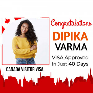 Dipika Varma - Canada Visa Approved Social Media Post For X