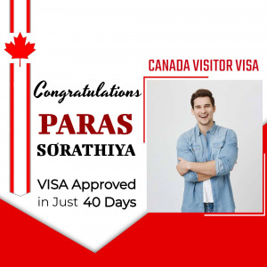 Canada Visitor Visa Approved For Paras Sorathiya Flyer For WhatsApp
