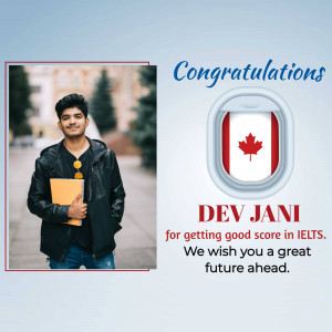 Dev Jani's IELTS Success Poster For Facebook