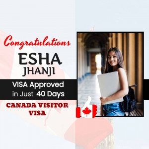 Esha's Canada Visitor Visa Approval Flyer For Google Business Profile