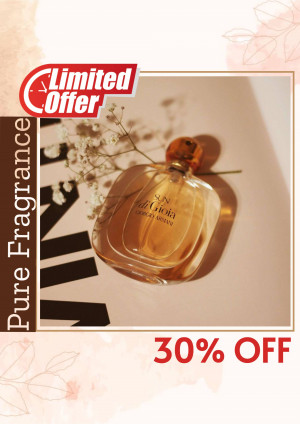 Giorgio Armani Giòia perfume bottle with a limited-time offer promotion.