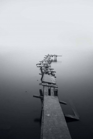 Mystical Foggy Pier Template For Instagram