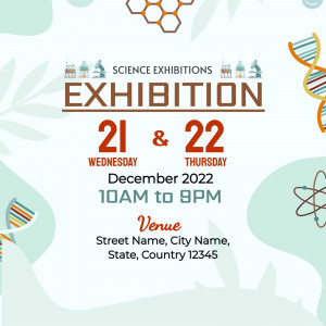 Poster announcing a science exhibition on December 21st and 22nd