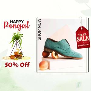 Pongal Sale - Stylish Shoes Banner For Pinterest