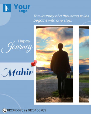Motivational image of a person walking towards the sunset with a suitcase.