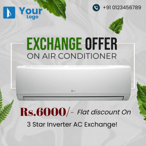 Air conditioner exchange offer with flat discount