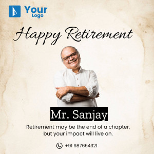 Retirement wishes for Mr. Sanjay