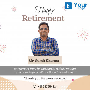 Retirement wishes for Mr. Sumit Sharma