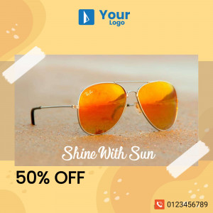Sunglasses Summer Sale Marketing Image For WhatsApp