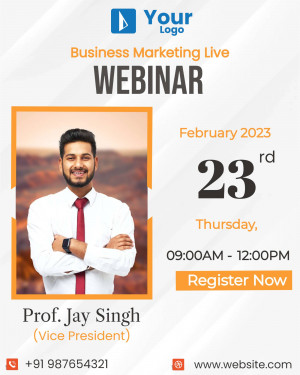 Webinar promotion featuring Prof. Jay Singh