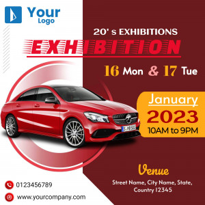 20's Exhibitions - Car Show Event Poster For Twitter