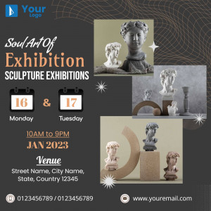 Soul Art Of Exhibition - Sculpture Show Poster For Instagram