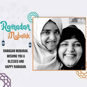 Two women smiling, celebrating Ramadan