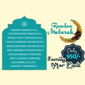 Ramadan Iftar Meal Deal - Angara Tangdi, Spinach Spicy Chicken, and more