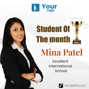Image of Mina Patel, Student of the Month at Excellent International School