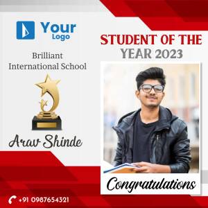Image of Araw Shinde, Student of the Year 2023 at Brilliant International School