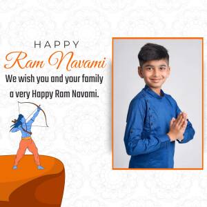 Happy Ram Navami Wishes Branding Post For LinkedIn