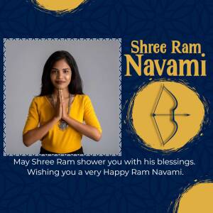 Shree Ram Navami Greetings Poster For Telegram