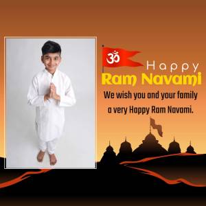 Happy Ram Navami Greetings Design For Threads