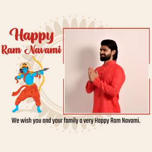 Happy Ram Navami Greetings Design For LinkedIn