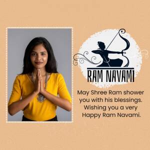 Ram Navami Greetings With Woman Poster For Twitter