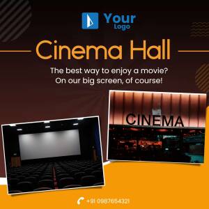 Cinema Hall Promotion Poster For LinkedIn