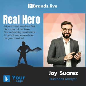 Image of Joy Suarez, a Business Analyst, recognized as a 'Real Hero' by Brands.live