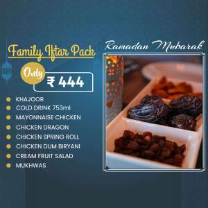 Ramadan Iftar Pack with food items and price
