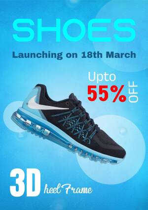 Nike Air Max sneaker advertising poster with 55 percent off discount