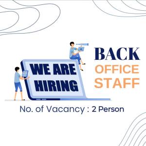 We Are Hiring - Back Office Staff Social Media Post For WhatsApp