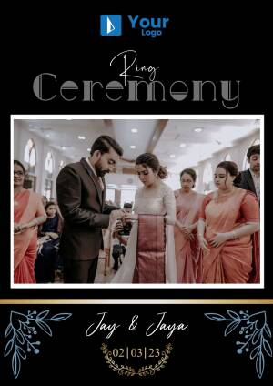 Wedding ring exchange ceremony with couple Jay and Jaya