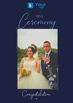 Bride and groom showing wedding rings