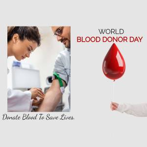 World Blood Donor Day - Donate Blood Flyer For WhatsApp