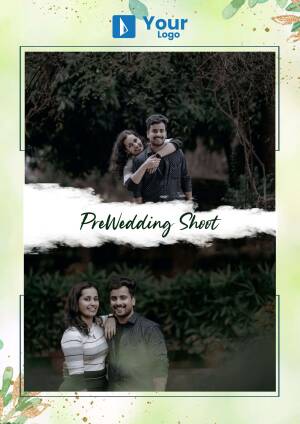 Couple during a prewedding photoshoot in a garden setting