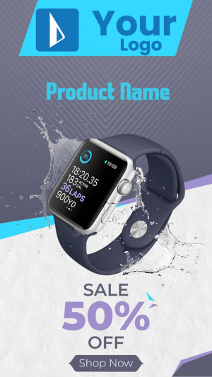 Smartwatch with water splash and sale offer