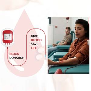 Give Blood Save Life - Blood Donation Awareness Marketing Image For Instagram