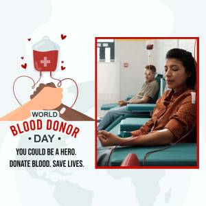 World Blood Donor Day - Donate Blood, Save Lives Template For WhatsApp