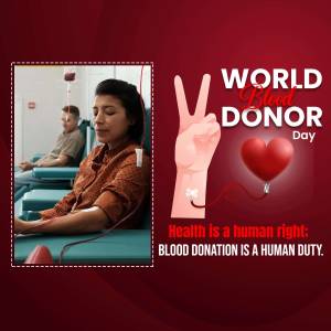 World Blood Donor Day Business Poster For Instagram