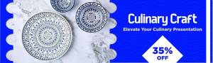 Decorative plates with a Culinary Craft sale promotion
