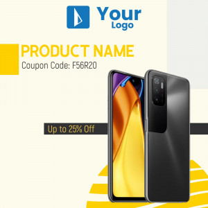 Smartphone with coupon code and discount offer