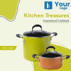 Kitchen cookware set with cashback offer