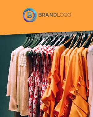 A rack of colorful women's clothing in a boutique.