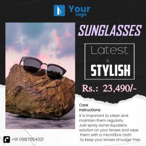 Stylish Sunglasses Advertisement Template For WhatsApp