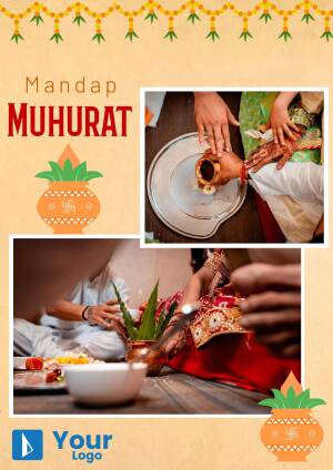 Indian wedding ceremony with hands performing rituals