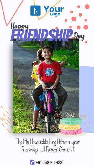 Two young boys riding a bicycle together on Friendship Day
