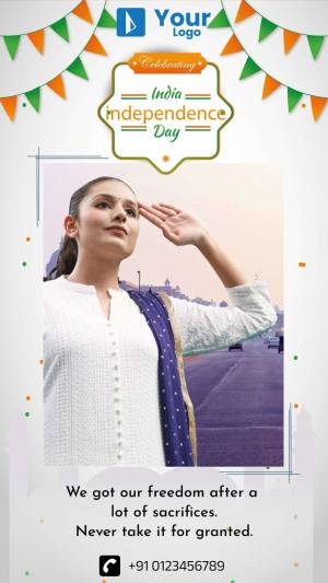India Independence Day Celebration Banner For X
