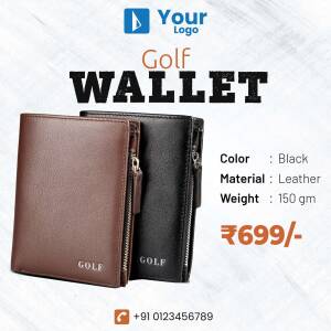 Golf Wallet Advertisement Business Poster For Google Business Profile
