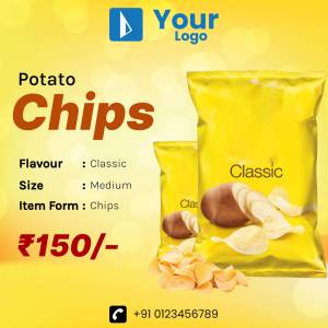 Potato Chips Advertisement Business Poster For WhatsApp