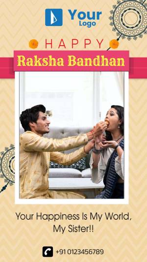 Raksha Bandhan celebration with brother and sister