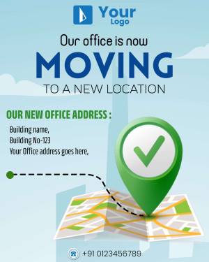 Office Moving Announcement Promotional Banner For Pinterest